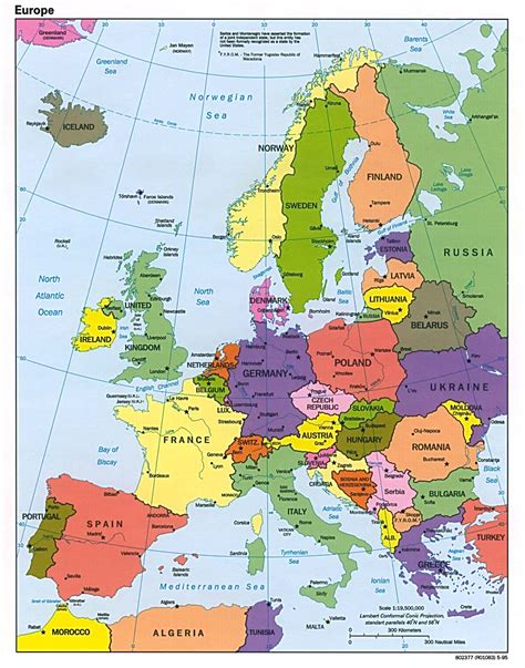 9 Free Detailed Printable Map of Europe .